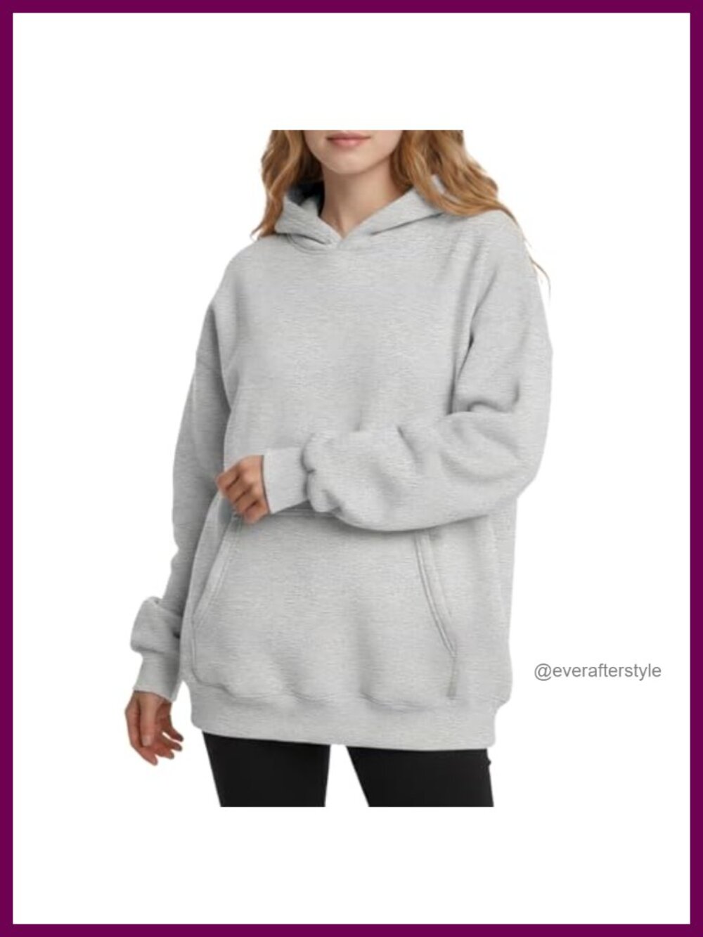 Oversized Fleece Hoodie Pullover Sweatshirt Front Pocket Comfy Casual
